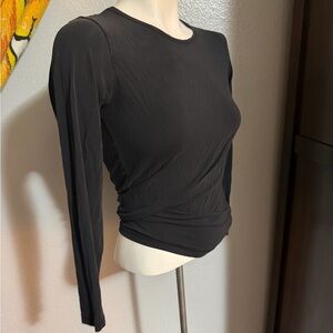 Black Long-Sleeve Women's Top